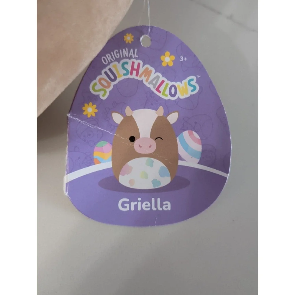 Squishmallows 7.5" Griella Brown Rainbow Spot Cow Release 2022 Kellytoy - Picture 5 of 5